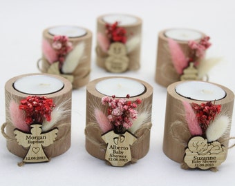 Handmade Baby Shower Candle Favors, Baby Shower Gifts for Guests, Rustic Wedding Favors, Unique Favors, Tealight Holders, Thank You Favors