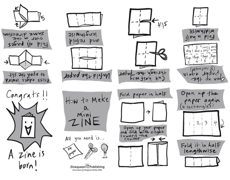 How to Fold a Minizine Etsy