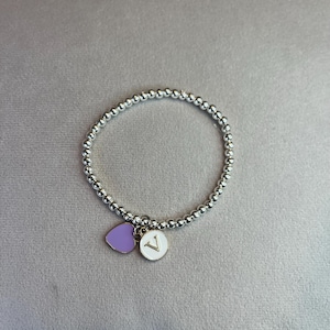 Heart Tag Letter Charm Bracelet