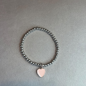 Heart Tag Charm Bracelet