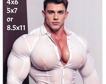 Handsome Muscular Male Bodybuilder Gay Interest LGBTQ Photo Photograph