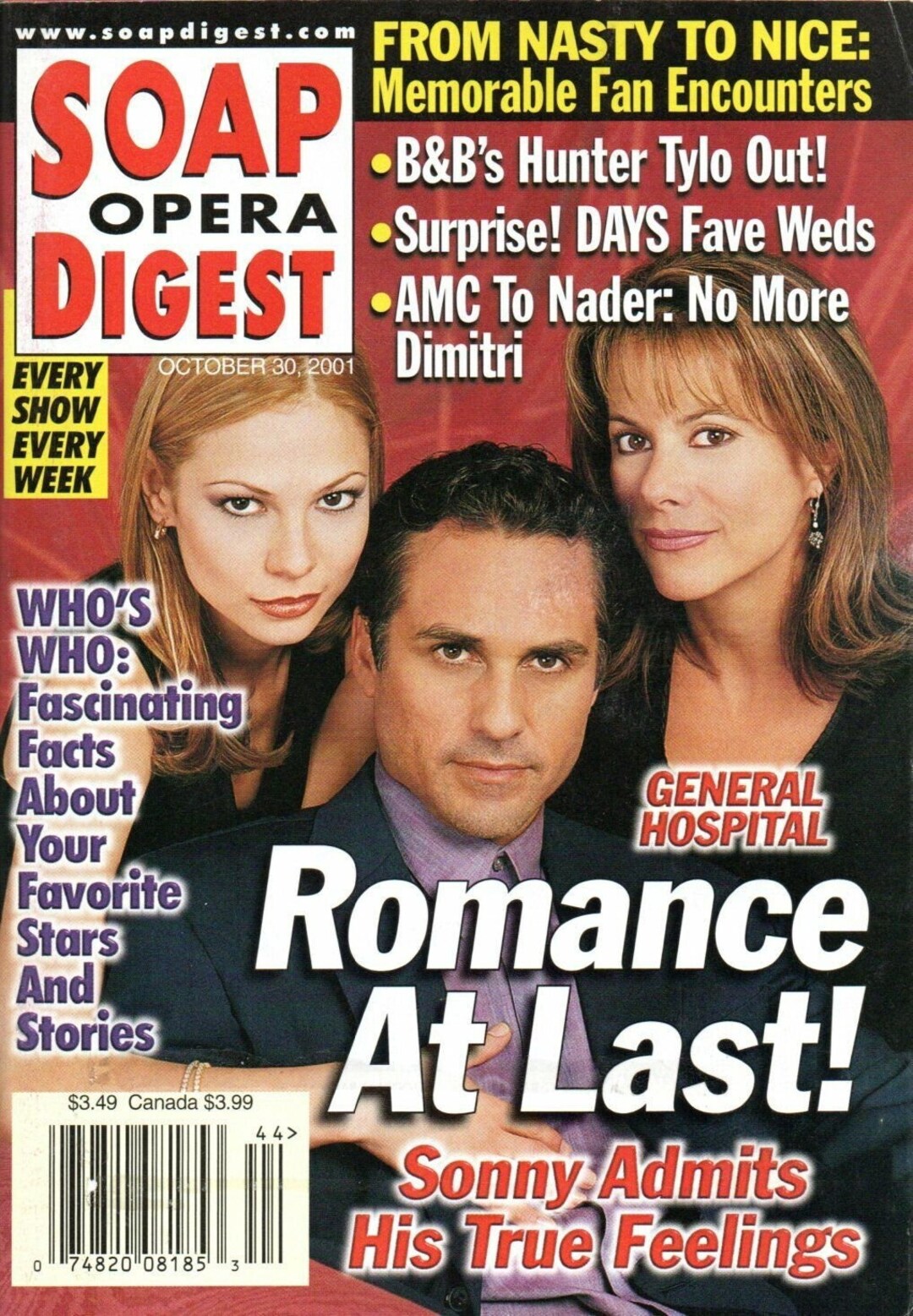 SOAP OPERA DIGEST Magazine October 30 2001 Tamara Braun Etsy