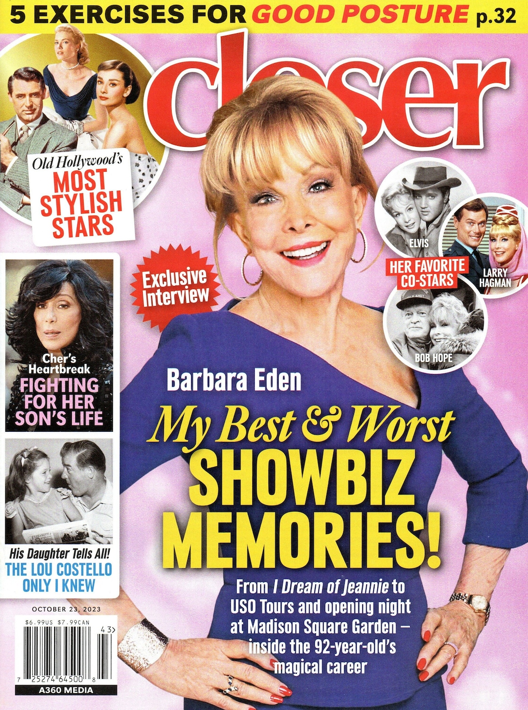 CLOSER Magazine October 23 2023 Barbara Eden Cher Lou Costello - Etsy