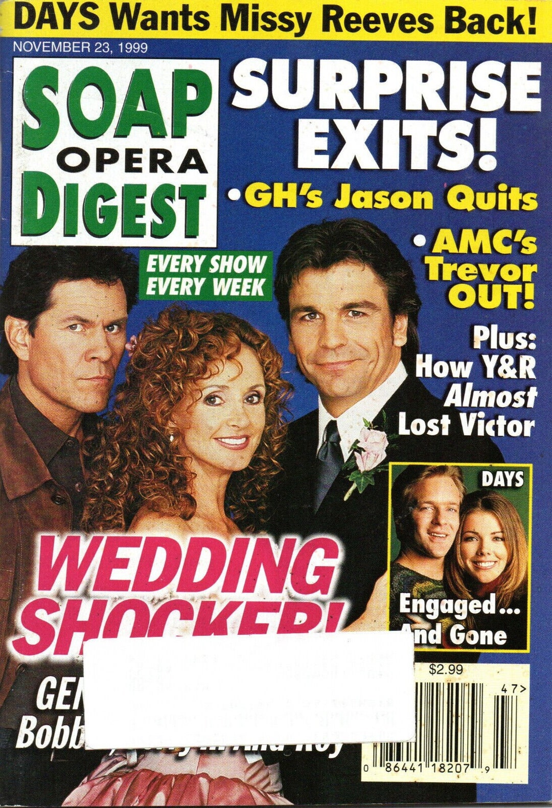 SOAP OPERA DIGEST Magazine November 23 1999 A Martinez Jacklyn Etsy
