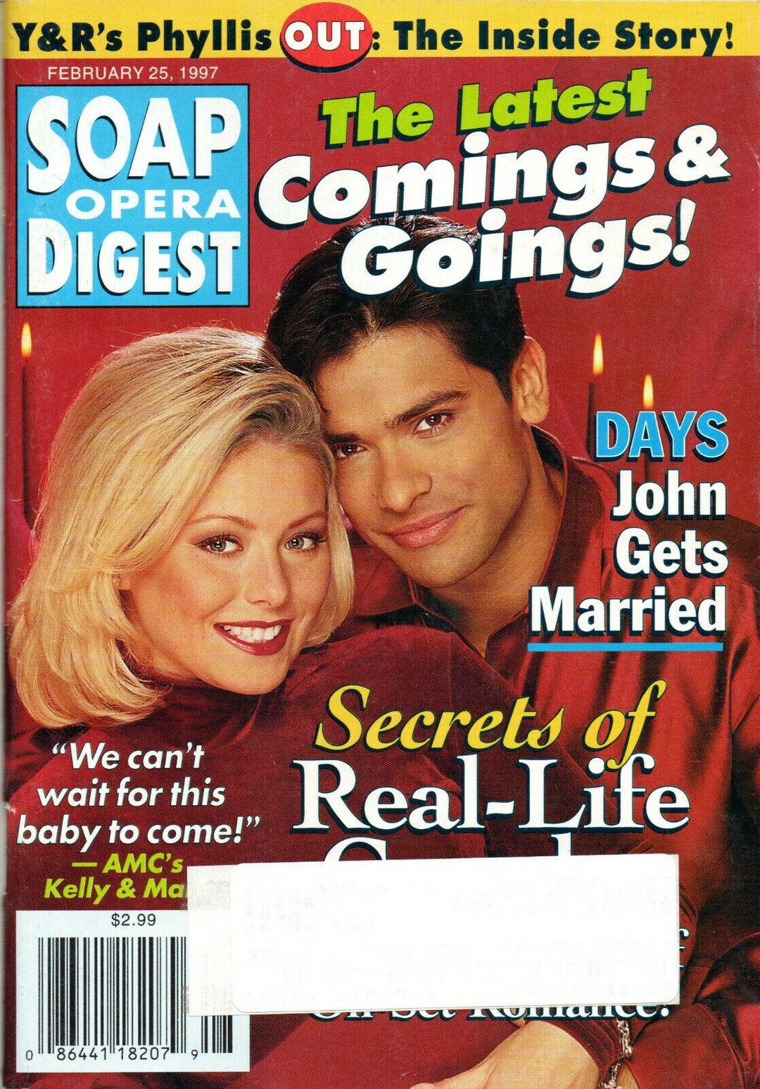 SOAP OPERA DIGEST Magazine February 25 1997 Kelly Ripa Mark Consuelos