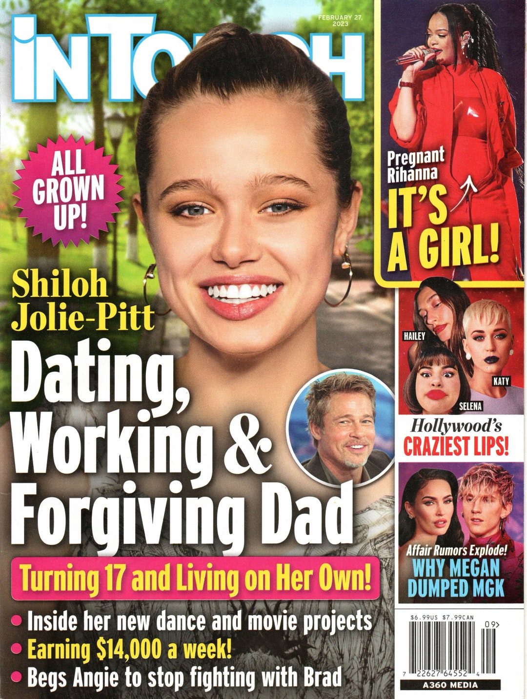 IN TOUCH Magazine February 27 2023 Shiloh Jolie-pitt Brad Pitt - Etsy