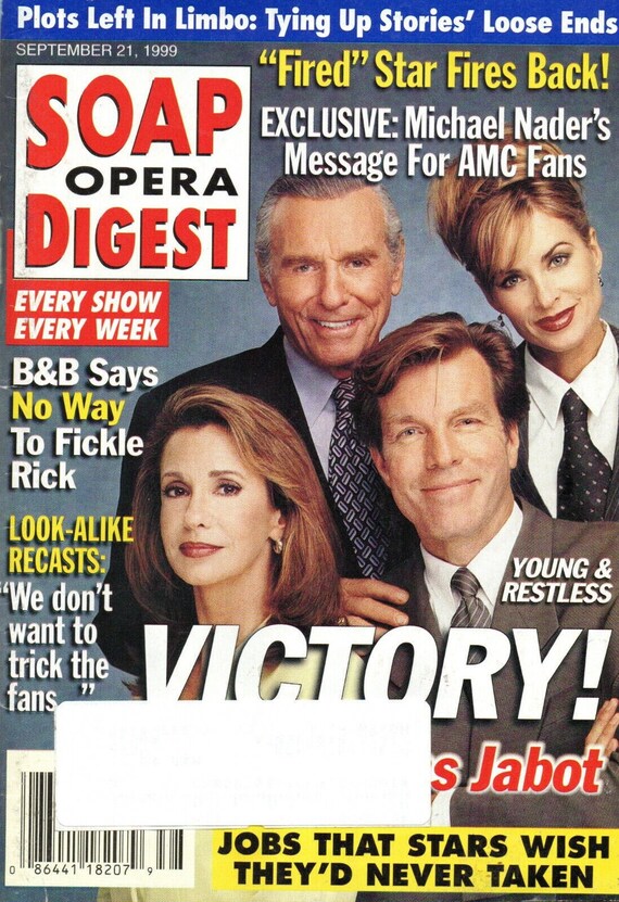 SOAP OPERA DIGEST Magazine September 21 1999 Jerry Douglas Etsy
