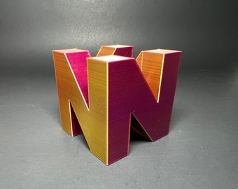 3D Printed Nintendo 64 Logo - N64 Nostalgia Memorabilia
