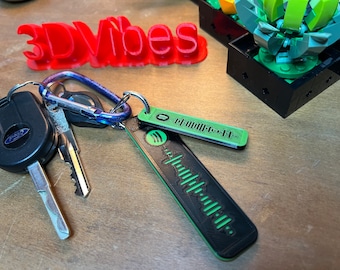Porte-clés Spotify Code imprimé en 3D - Chanson, Artiste, Playlist ou Podcast