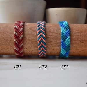 Vriendschapsarmband-handgemaakt voor pols of enkelbanden, gevlochten katoenen armband, Boho stijl, Macrame, geschenken, geknoopte armband, sieraden afbeelding 8