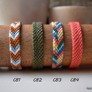 Friendship Bracelet-Handmade for wrist or Anklets ,Braided cotton Bracelet , Bohemian style , Macrame , gifts , Knotted bracelet ,Jewelry image 9