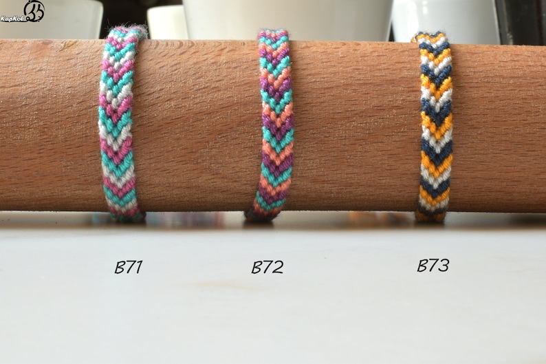 Freundschaft Armband-Handmade für Handgelenk oder Fußkettchen, geflochtenes Armband aus Baumwolle, Boho-Stil, Makramee, Geschenke, geknotetes Armband, Schmuck Bild 8