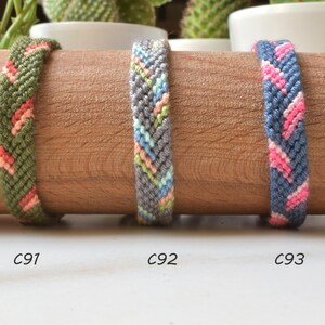 Vriendschapsarmband-handgemaakt voor pols of enkelbanden, gevlochten katoenen armband, Boho stijl, Macrame, geschenken, geknoopte armband, sieraden afbeelding 10