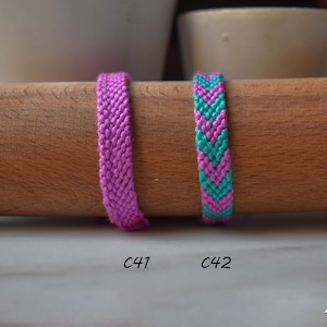 Friendship Bracelet-Handmade for wrist or Anklets ,Braided cotton Bracelet , Bohemian style , Macrame , gifts , Knotted bracelet ,Jewelry zdjęcie 5