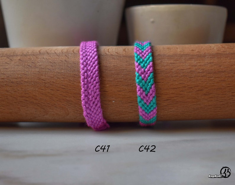 Freundschaftsarmband-Handgefertigt für Handgelenk oder Fußkettchen, geflochtenes Baumwollarmband, Boho-Stil, Makramee, Geschenke, geknotetes Armband, Schmuck Bild 5