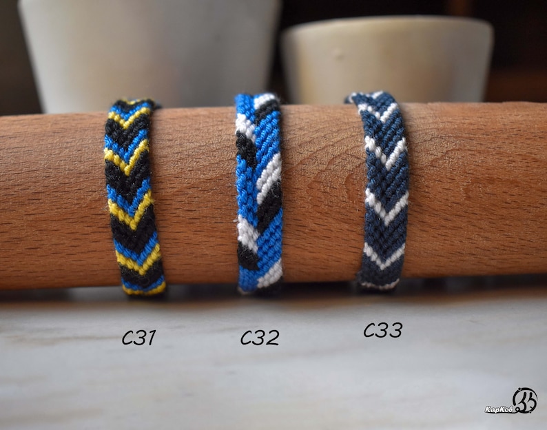 Friendship Bracelet-Handmade for wrist or Anklets ,Braided cotton Bracelet , Bohemian style , Macrame , gifts , Knotted bracelet ,Jewelry zdjęcie 4