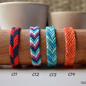 Friendship Bracelet-Handmade for wrist or Anklets ,Braided cotton Bracelet , Bohemian style , Macrame , gifts , Knotted bracelet ,Jewelry image 2