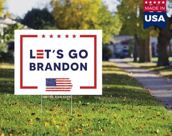 CakJuice Targa In Latta Con Scritta "Lets Go Brandon", Regalo Divertente Per Le Regole Del Boss Bar, In Metallo, Dimensioni: 30 X 40 Cm - Foto 4