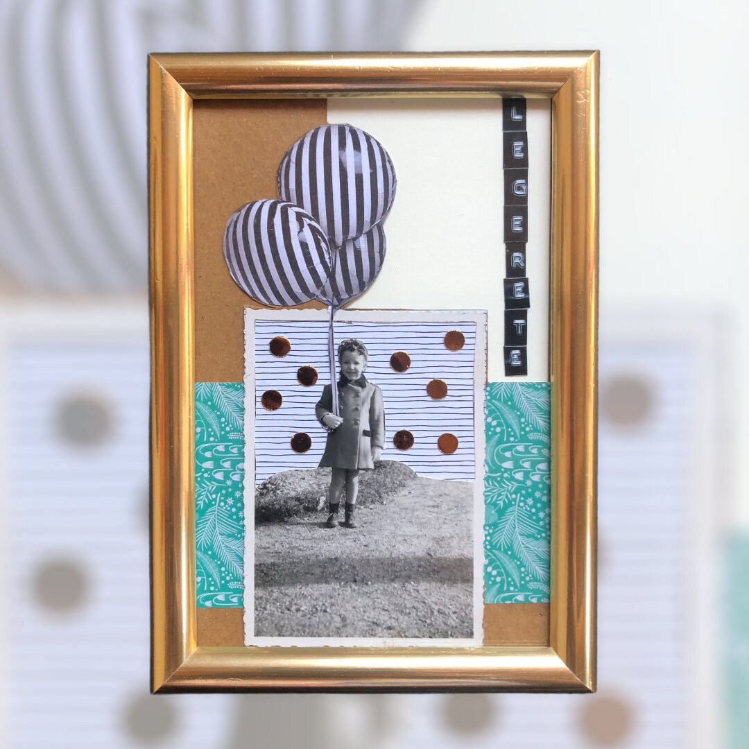 Collage Artistique Légèreté/Collage Photo Art Papiers Collés