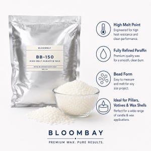 10 lb | 150 High melt point fully refined paraffin wax image 4