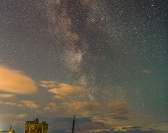 Milkyway over portencross harbour * DIGITAL IMAGE