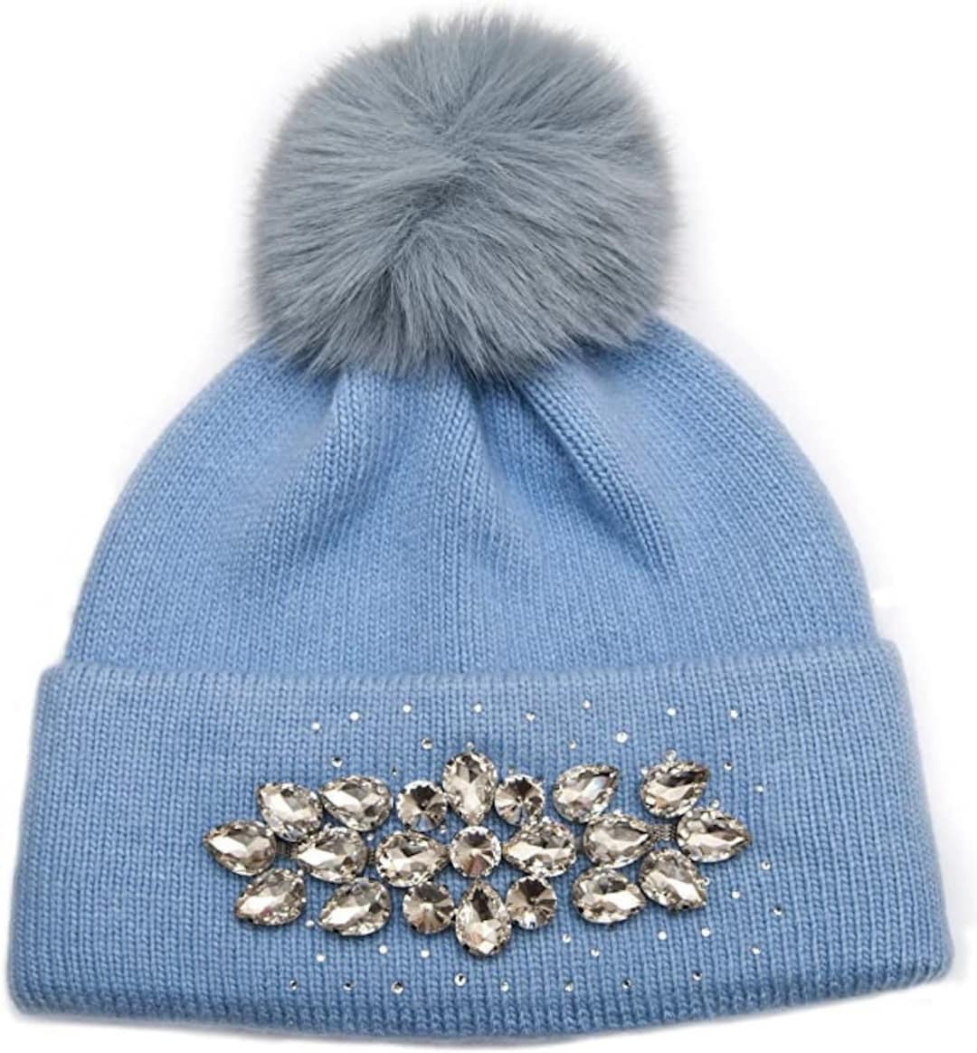 Rhinestone Bling Beanie Hat Ladies, Girls, Perfect Gift, Warm and