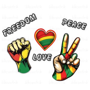 Juneteenth Freedom Fist Liefde Vredesgebaar Png Black Pride Liberation Clip Art 1865 Emancipation Day Png Viering Juneteenth-sublimatie