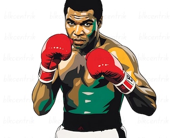 Muhammad Ali PNG: Black History Png Design  (Digital Download)