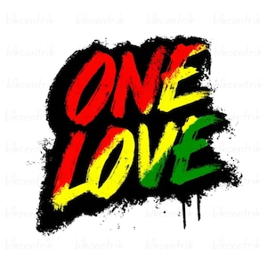 One Love Png For Carribean Festival T-Shirt Design,West Indies Jamaican Sublimation Clip Art,Rastafarian Jamrock Bob Marley Music Png