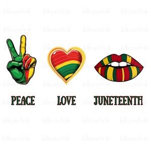 Peace Love Juneteenth Png Black Pride Liberation Clip Art 1865 Emancipation Day Png Viering Juneteenth Black Freedom Sublimatie