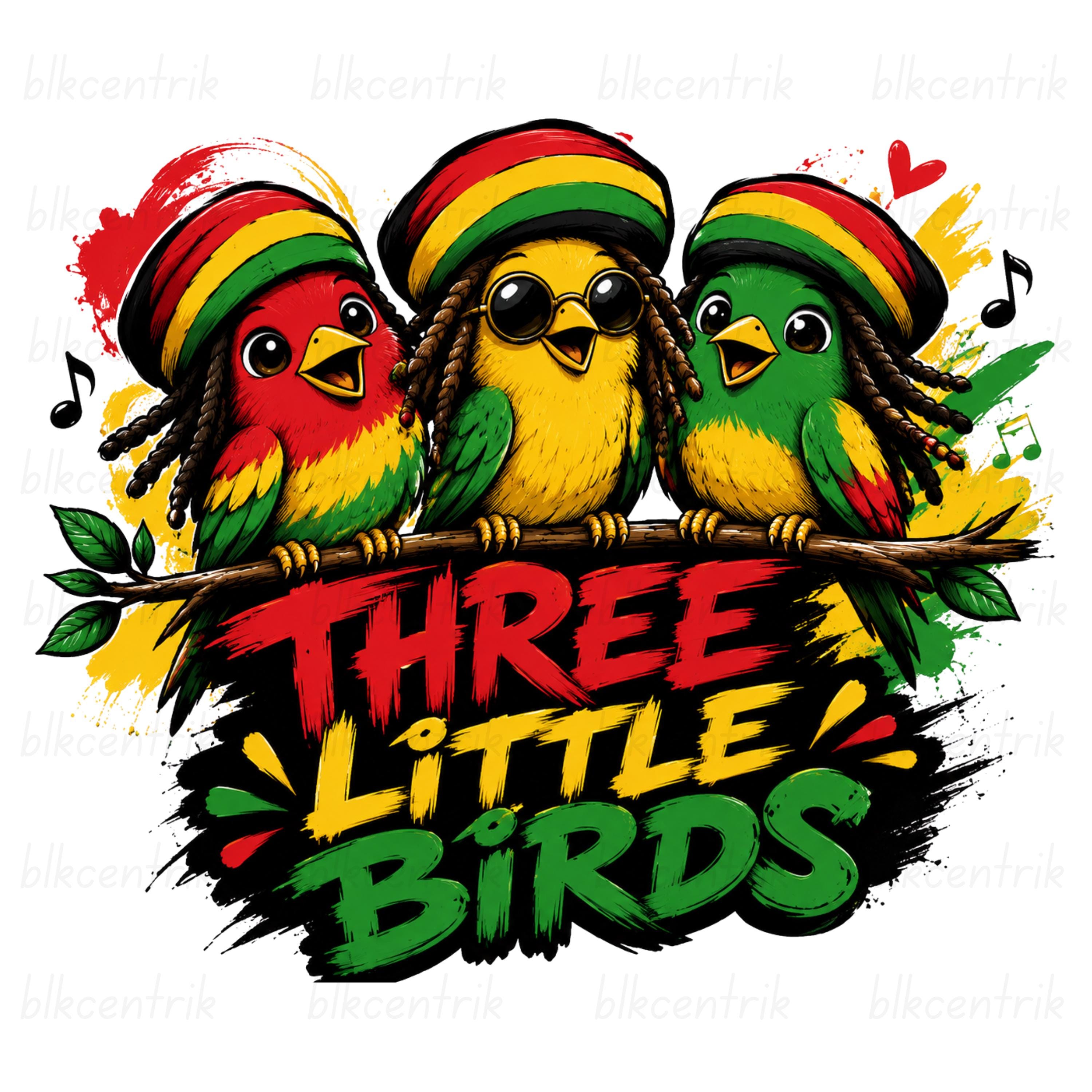 Three Little Birds Marley Card - Etsy