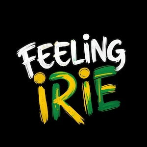 Feeling Irie PNG: Caribbean Festival T-Shirt Design (Digital Download)