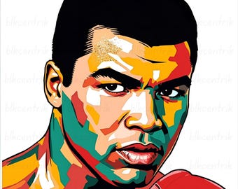 Muhammad Ali PNG: Black History Png Design  (Digital Download)