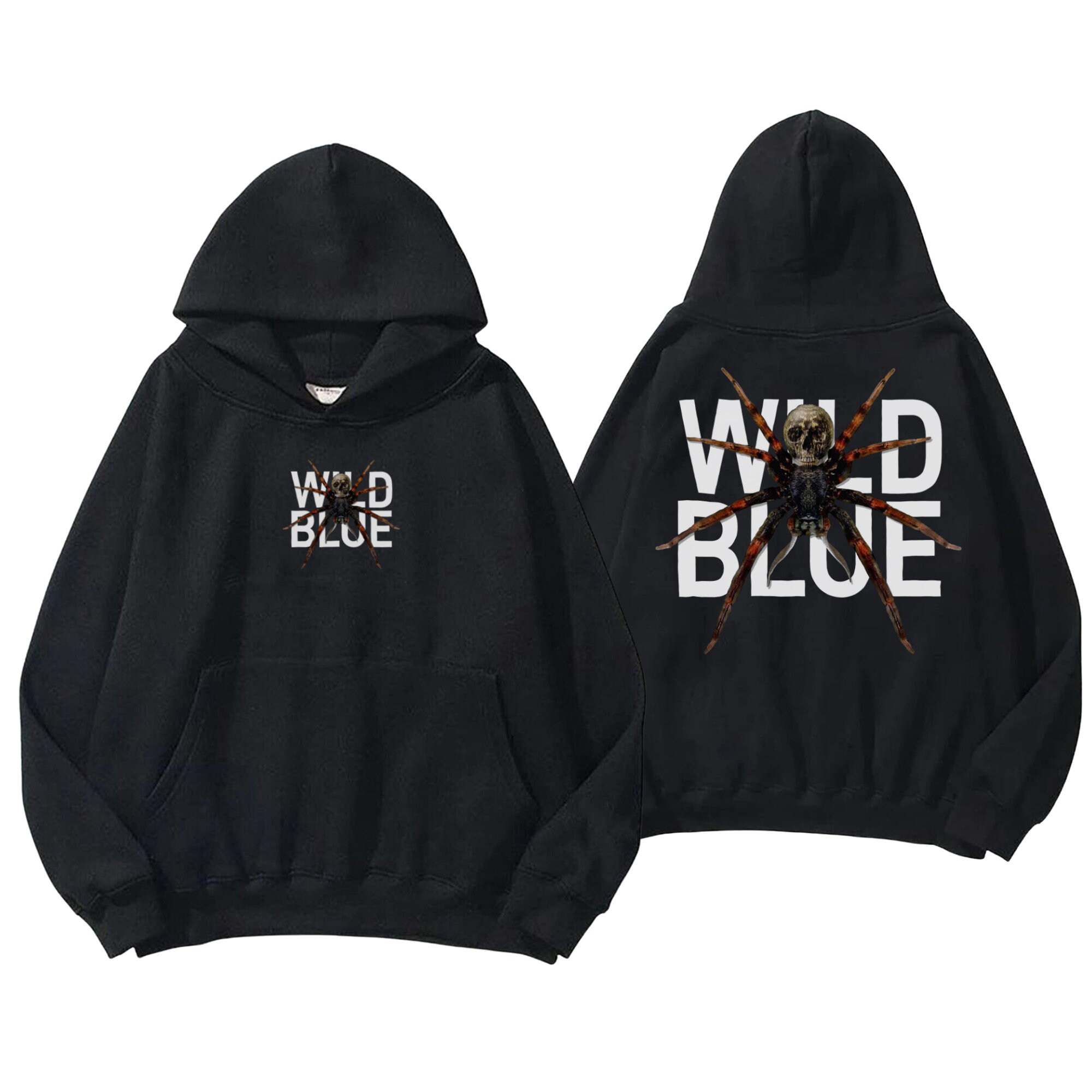 WILD BLUE HOODIE 100% Cotton High Quality Print Sweatshirt - Etsy