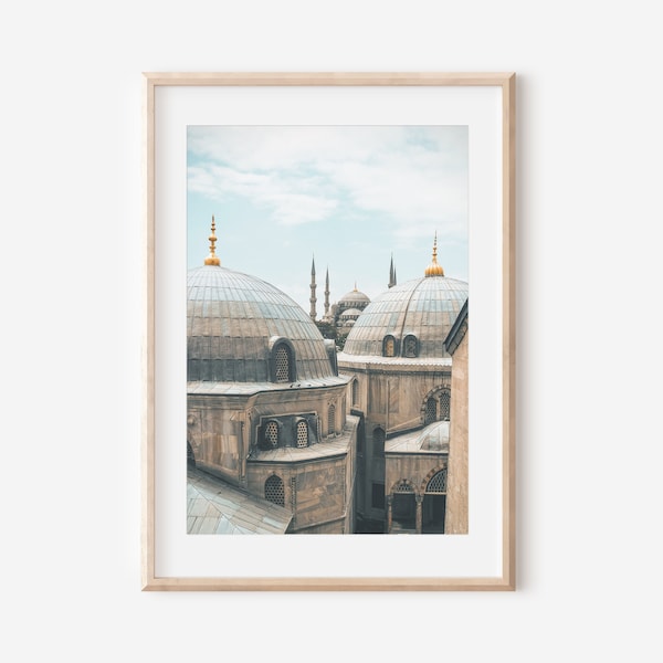 Istanbul Architecture Print, Istanbul Wall Art, Turkey Travel Wall Art, Muslim Mosque Retro Boho Decor, Printable Wall Art,City Photo Poster