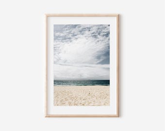 Neutral Beach Print, Coastal Sand Dunes Art (Digital Download)