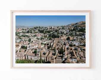 Alhambra, Granada Spain Print, Mediterranean Travel Poster (Digital Download)