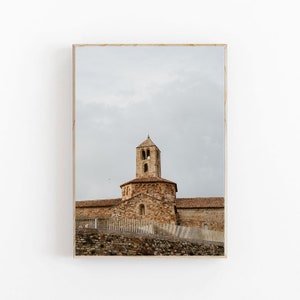 Spanish Monastery Print, Spain Printable Art, Mediterranean Print, Architecture Wall Art, Spain Wall Art, Spanish Village, Digital Prints