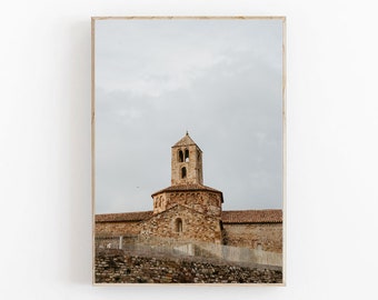 Spanish Monastery Print, Mediterranean Architecture Wall Art (Digital Prints)
