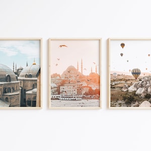 Istanbul Print Set of 3, Istanbul Wall Art, Turkey Art Print, Printable Art, Turkey Home Decor, Istanbul Gallery Wall Set, Travel Art Prints
