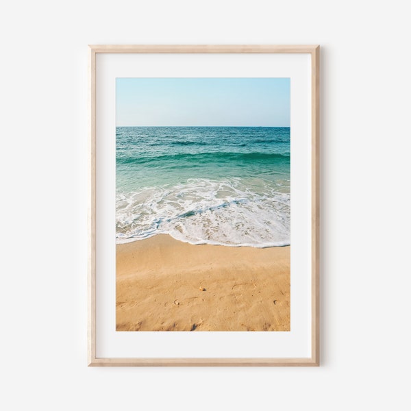 Coastal Beach Print, Digital Download Art, Coastal Decor, Beach Printable Wall Art, Ocean Waves Print, Summer Art, Boho Beach Decor