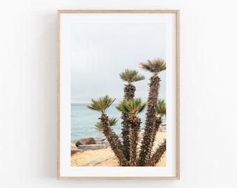 Print kustpalm, strandkunst aan de muur (digitale download)