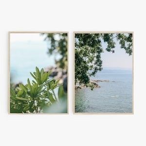 Beach Print Set of 2, Nature Prints, Coastal Prints, Neutral Printable Art, Set of 2 Prints, Modern Minimalist Poster, Pastel Ocean Wall Art