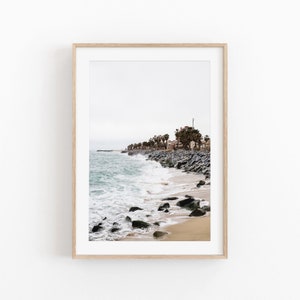 Coastal Print, Instant Download, Ocean Wall Art, Boho Printable Wall Art, Modern Minimalist Poster, Ocean Waves Print, Pastel Beach Decor