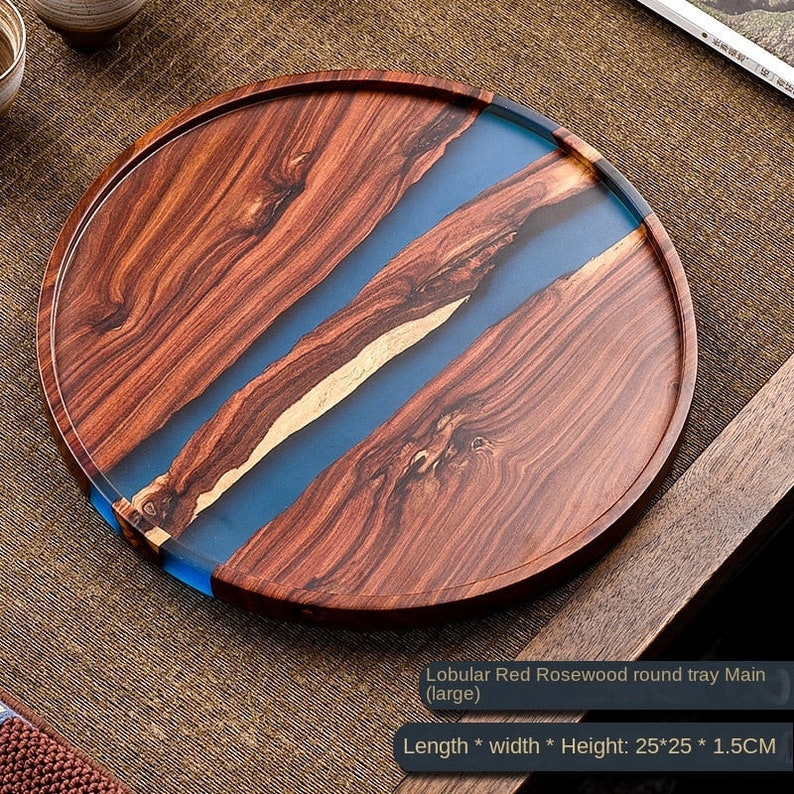 Luxury Rosewood and Epoxy Rolling Trays Etsy