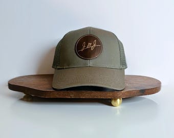 Fulton Sheen Hat/ JMJ Hat/ Leather Patch Hat/ Catholic Hat for Men/ Catholic Hat for Women
