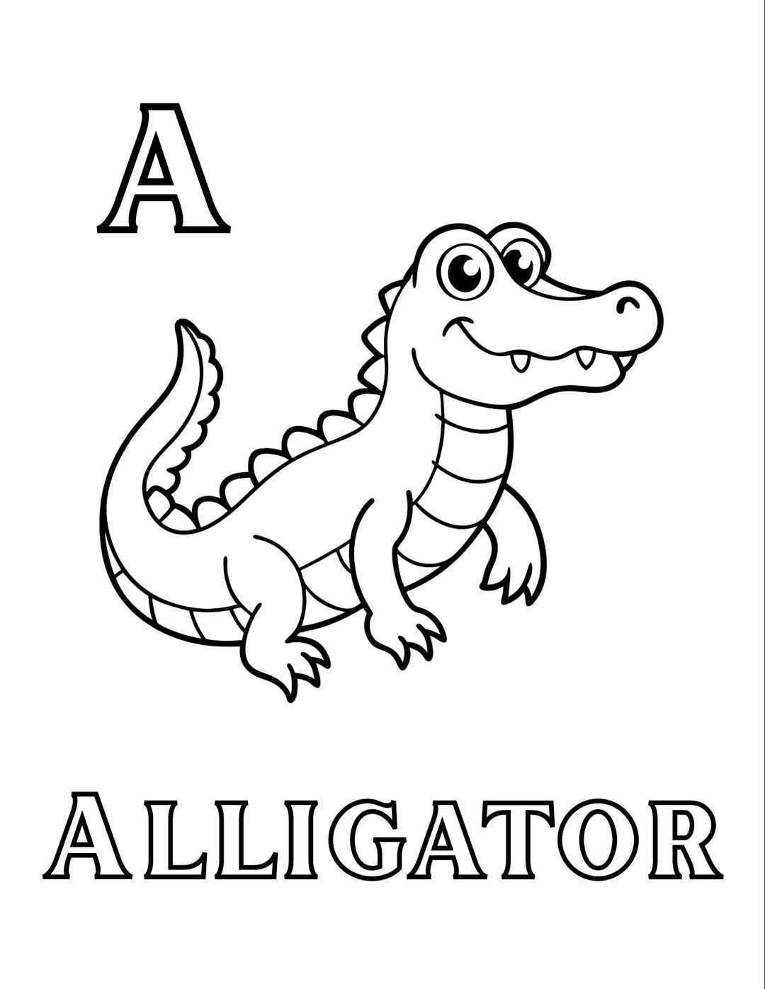 Kids Alphabet Coloring Book Pages - Etsy Canada