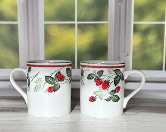 Strawberry mug Strawberry Kitchen Strawberry Glasses Vintage Strawberry Kitchen Farmhouse Kitchen Housewarming Gift For Her