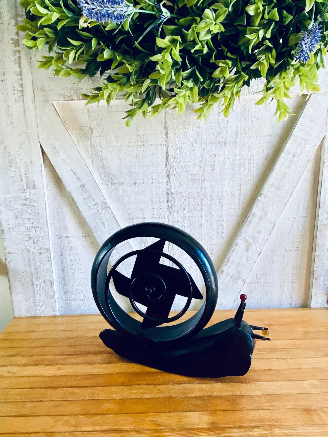 Vintage Pinwheel Snail Yard Art Spinner Porch Decor Outdoor Etsy