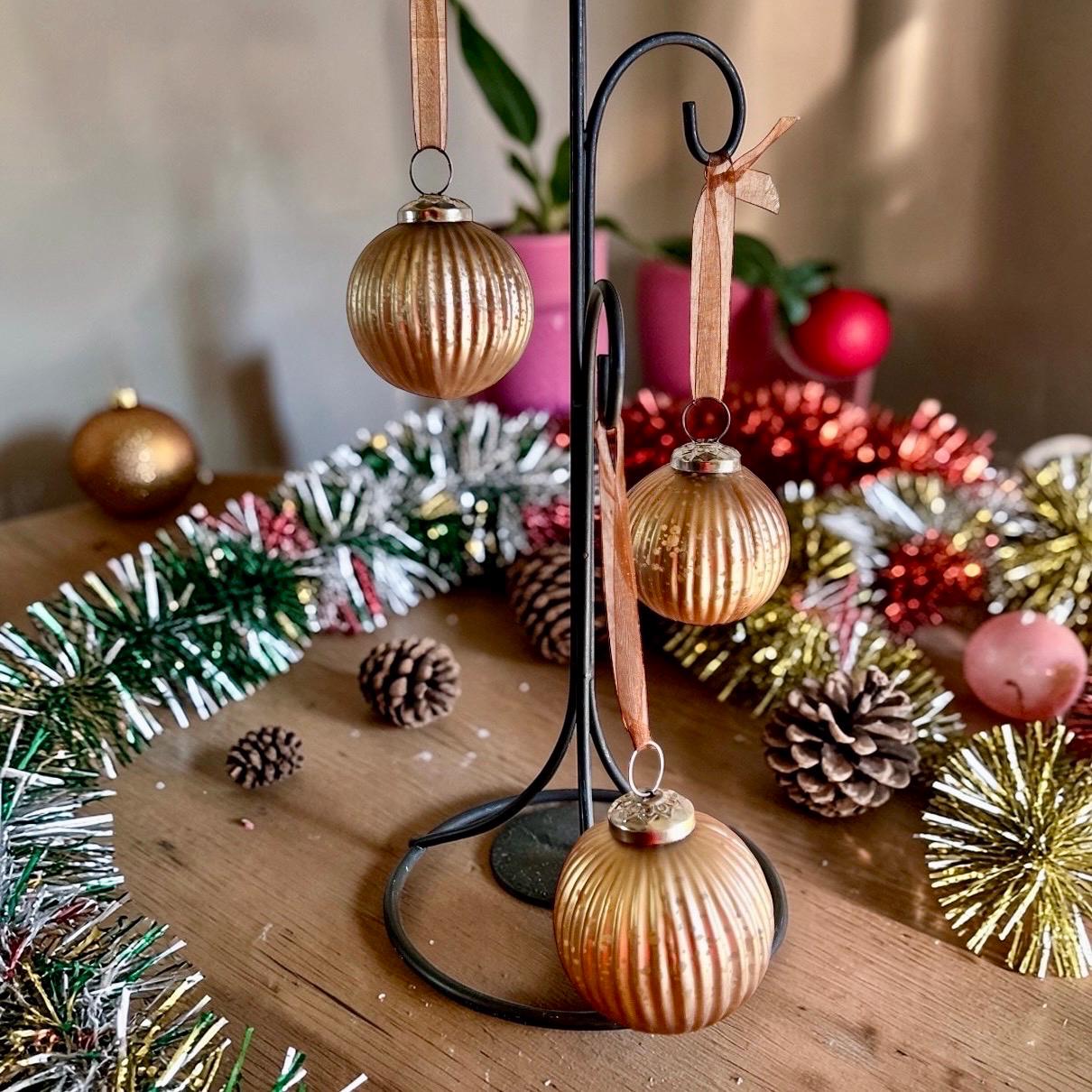 Ancienne Boule De Noël Kristallkugel KFL Allemande En Boîte - Vintage